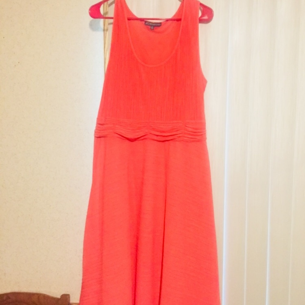Coral airy dress